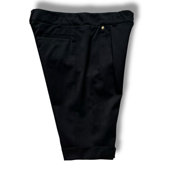 Versace Versus Shorts Tessuto Bermuda Womens 30" Black Pleated Wool Luxury Italy - Picture 5 of 16